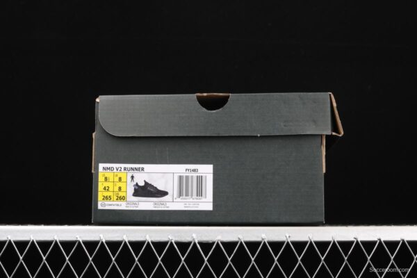 Adidas NMD R1 Boost V2 FY1483 second generation elastic knitted surface popcorn running shoes - Image 10