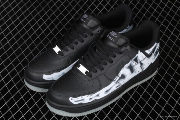 NIKE Air Force 1x 07 Skeleton QS Halloween luminous skeleton limited casual board shoes BQ7541-001 - Image 10