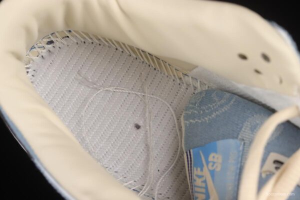 Circlecustom x NIKE DUNK Low co-branded custom cashew denim low-top skateboard shoes BQ6817-168 - Image 4