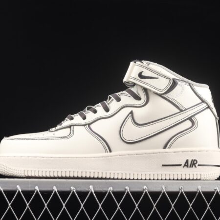 NIKE Air Force 1x 07 Mid laser rice white 3M reflective medium side leisure sports board shoes AQ2898-008