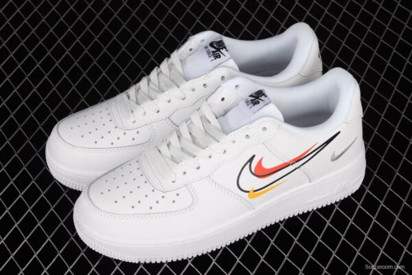 NIKE Air Force 1 Low Multi Swoosh all-white colorful low-top casual board shoes DM9096-100 - Image 10