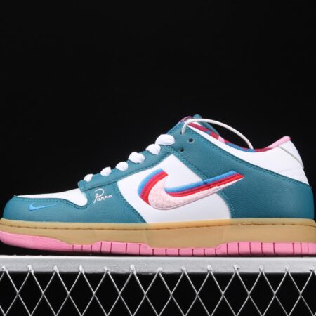 Parra x NIKE SB DUNK Low CN4504-105joint style tricolor hook embroidery rainbow geometric pattern casual low-top skateboard shoes