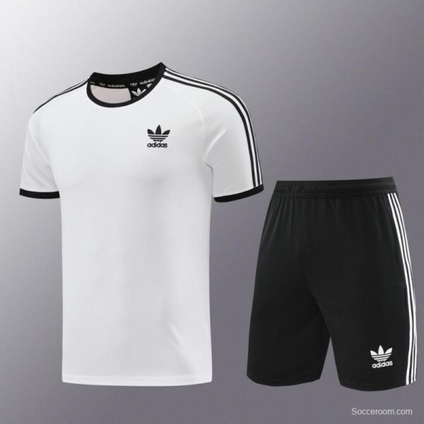 24/25 Adidas Original White Short Sleeve Jersey+Shorts - Image 14