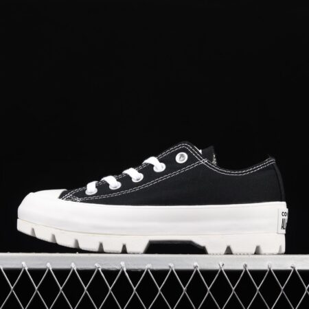 Converse Chuck Taylor All Star Lugged Move OX Converse black and white thick soled heightening shoes 567681C