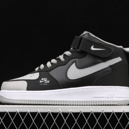 NIKE Air Force 1 Lv8 ShAdidasow Grey Shadow Grey side Logo3M reflective board shoes BQ6819-008