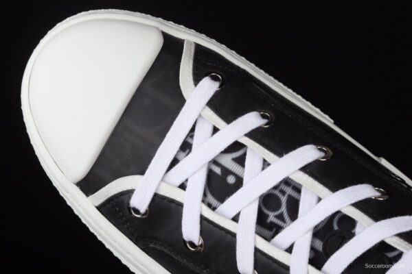 Authentic Dior B23 Oblique High Top Sneakers Dior CD ghosting high upper board shoes 3SH118YJR 063 Black - Image 9