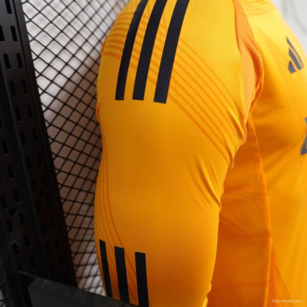 Player Version 24/25 Real Madrid Away Orange Long Sleeve Jersey - Image 9