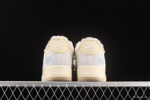 NIKE Air Force 1o07 Low Sherpa wool lined low-top casual board shoes DO7195-025 - Image 13