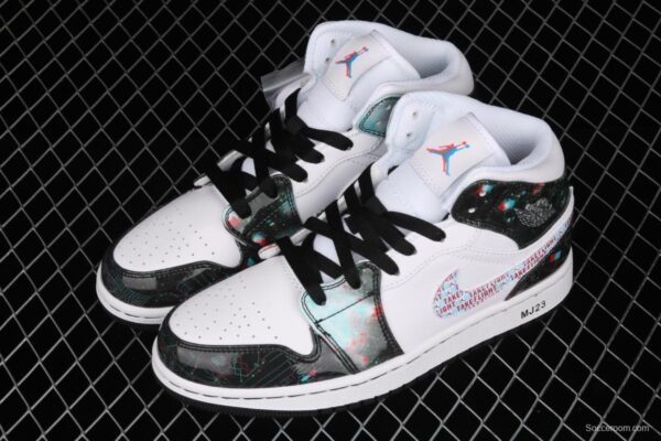 Air Jordan 1 Mid SE naked eye 3D limited edition Zhongbang basketball shoes BQ6931-114, - Image 10