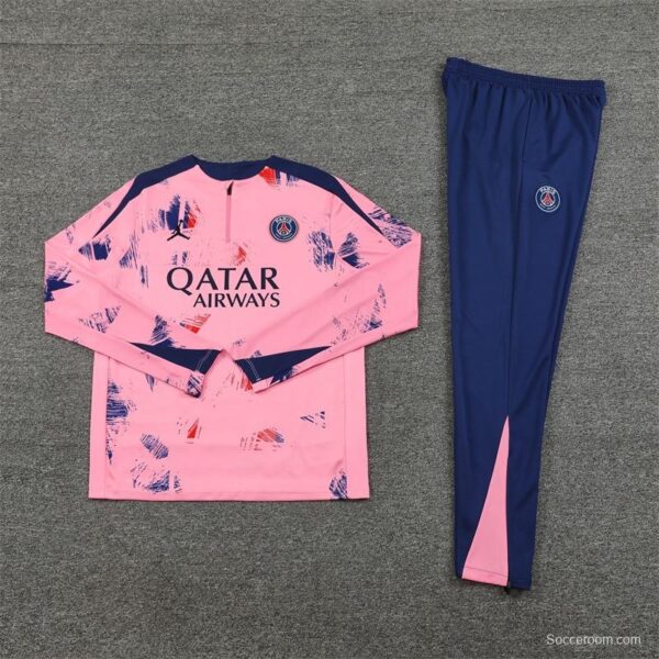 24/25 PSG Pink Half Zipper Jacket+Long Pants - Image 14