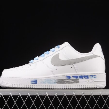 NIKE Air Force 1x 07 Lx graffiti silver color matching low upper shoes 314192-117
