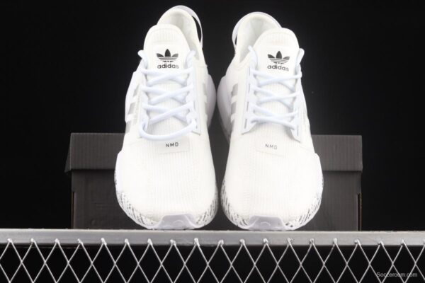 Adidas NMD R1 Boost V2 GX1116 second generation elastic knitted surface popcorn running shoes - Image 8