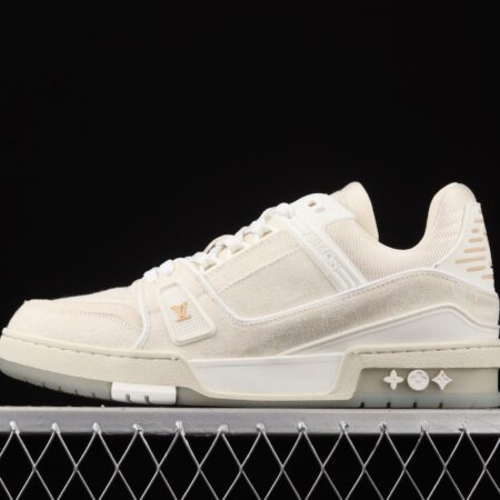 Authentic LV 2021ss early spring fashion catwalk sneakers 400N APRICOT