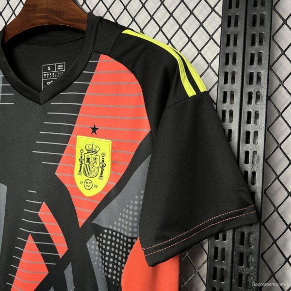 2024 Spain Euro Goalkeeper Black Jersey - Image 7
