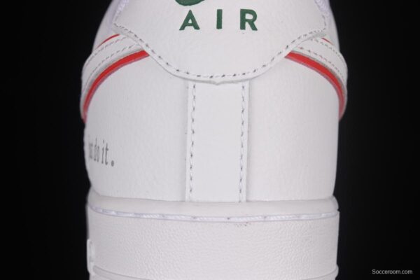 NIKE Air Force 1'07 Low White Red Low Top Sports Casual Sneakers DQ0791-100 - Image 6