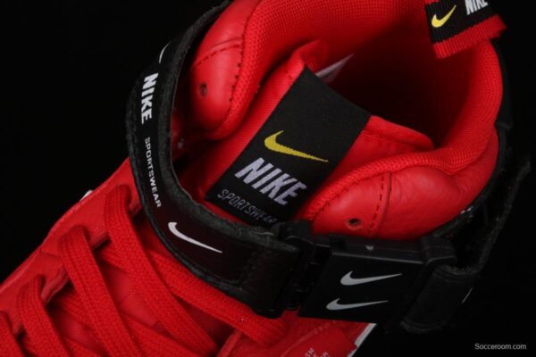 NIKE Air Force 1 Mid'07 Lv8 red and black OW letter casual board shoes 804609-605 - Image 7