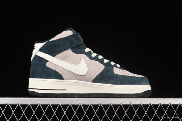 NIKE Air Force 1: 07 Mid cream-green suede medium-top casual board shoes DE6933-865 - Image 15