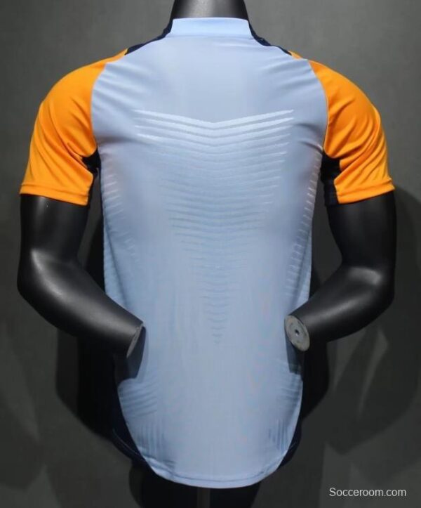 Player Version 24/25 Real Madrid Light Blue/Yellow Pre-Match Jersey - Image 3