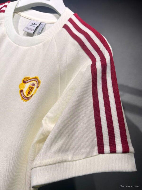 24/25 Manchester United Cotton Beige T-shirt Jersey - Image 7