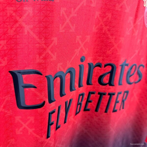 Player Version 25/26 AC Milan x OFFWHITE Red Special Jersey - Image 8