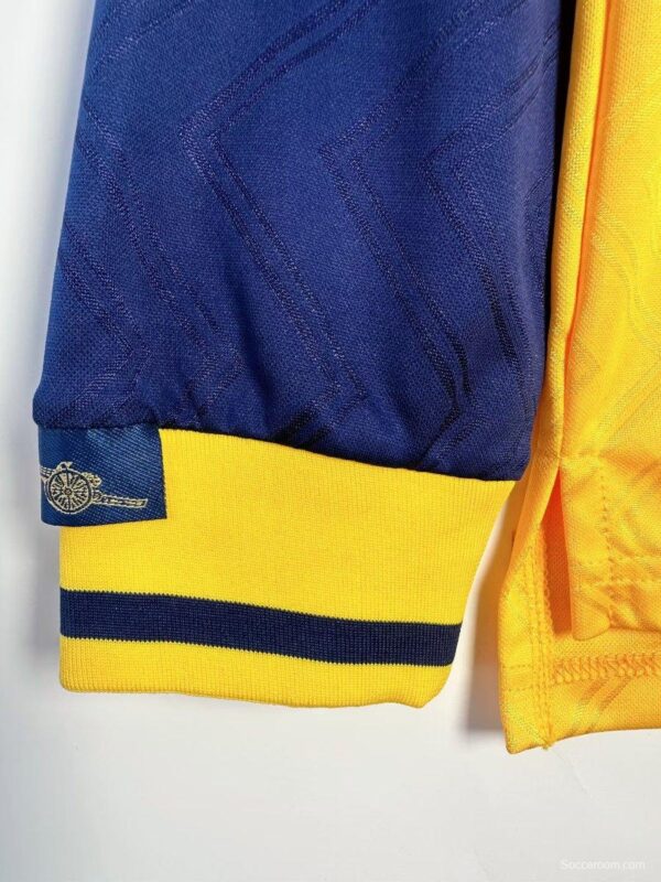 Retro 96/97 Arsenal Away Yellow Long Sleeve Jeresy - Image 8