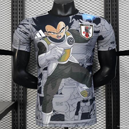 Player Version 2025 Japan National Team Dragon Ball Z Vegeta Grey with Anime Graphic Jersey