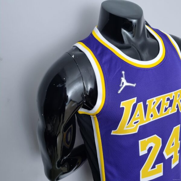 75th Anniversary BRYANT#24 Los Angeles Lakers Jordan Purple NBA Jersey - Image 7