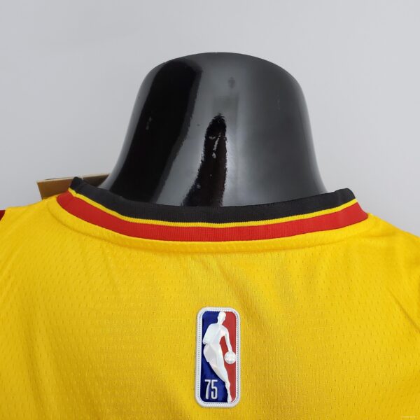 75th Anniversary 2202 Season Atlanta Hawks City Edition Yellow NBA Jersey - Image 7