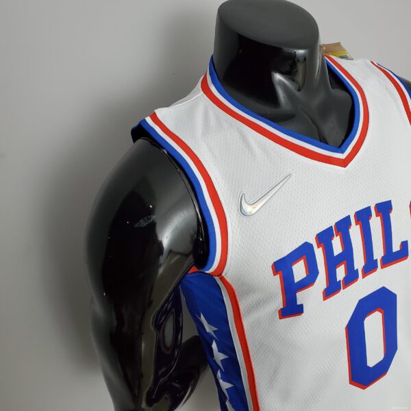 75th Anniversary Philadelphia 76ers MAXEY#0 White NBA Jersey - Image 6