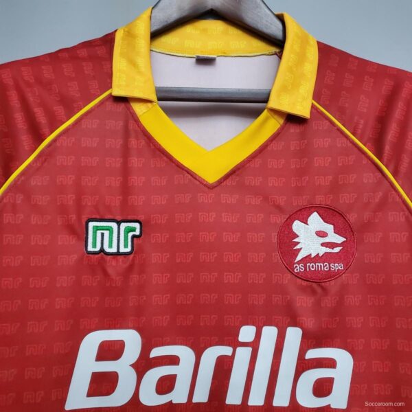 Retro Roma 90/91 home Soccer Jersey - Image 7