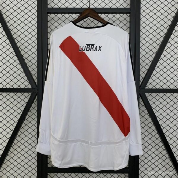 06/07 Retro Long Sleeve River Plate Home Jersey - Image 4