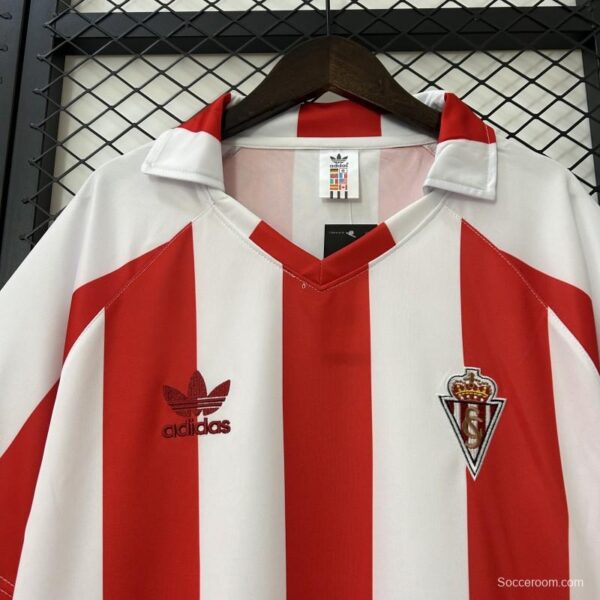Retro 86/87 Sporting Gijon Home Jersey - Image 3