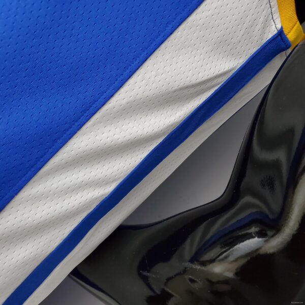 Retro 75th Anniversary Golden State Warriors CURRY#30 Mexico Blue NBA Jersey - Image 3