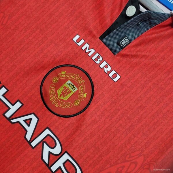 Retro Long Sleeve 96/97 Manchester United Home Soccer Jersey - Image 7