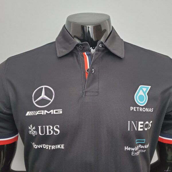 F1 Formula One racing suit; Mercedes POLO Black - Image 7