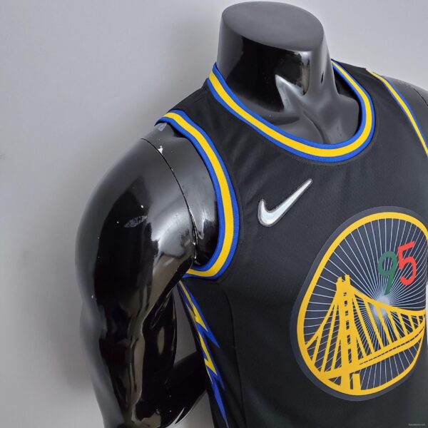 2022 75th Anniversary Golden State Warriors TOSCANO#95 Mexico Edition Black NBA Jersey - Image 7