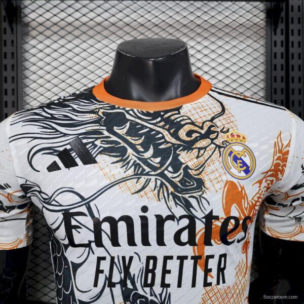 2025/26 Player Version Real Madrid Black And White Dragon Version Jersey - Image 5