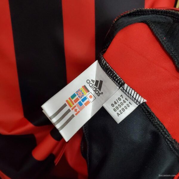 Retro 06/07 AC Milan Long sleeve home Soccer Jersey - Image 4
