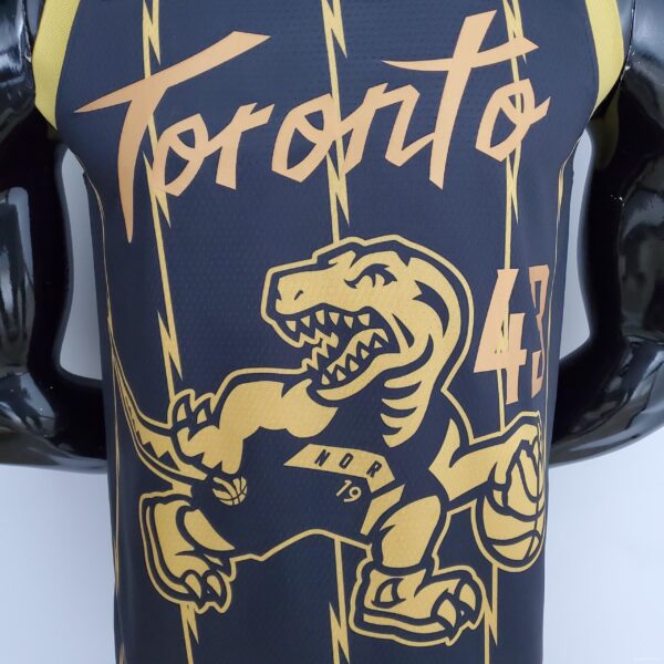 2022 Toronto Raptors SIAKAM#43 City Edition Black NBA Jersey - Image 4