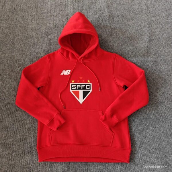 24/25 Sao Paulo Navy/Red/Black/Beige/Grey Hoodie WIth Black Badge - Image 8