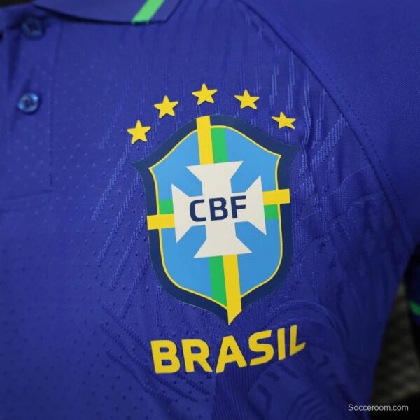 25/26 Player Version Brazil POLO Blue Jersey - Image 2