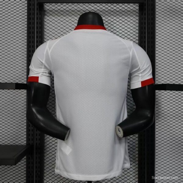 Player Version 25/26 RB Leipzig White with Chevron Pattern and Red Bull Logo Jersey - Image 4