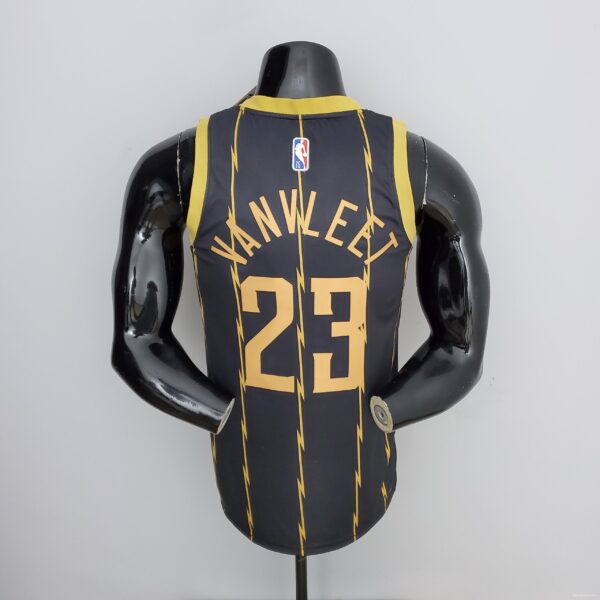 2022 Toronto Raptors VANVLEET#23 City Edition Black NBA Jersey - Image 8