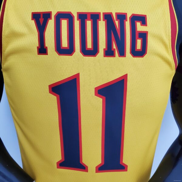 75th Anniversary 2202 Season Atlanta Hawks City Edition Yellow NBA Jersey - Image 8