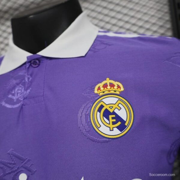 Player Version 24/25 Real Madrid Purple Pre-Match Jersey - Image 6