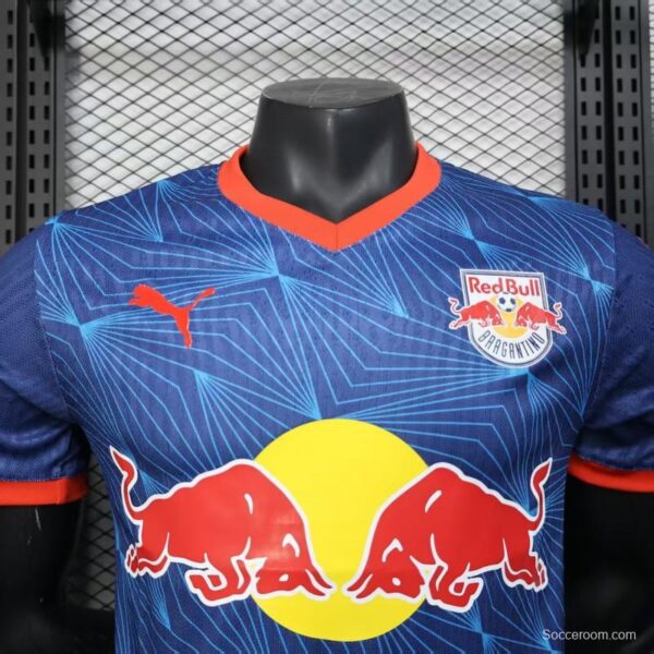 Player Version 25/26 RB Bragantino Blue with Geometric Pattern and Red Bull Logo Jersey - Image 9
