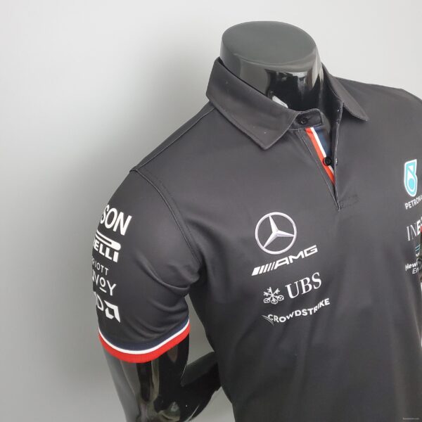 F1 Formula One racing suit; Mercedes POLO Black - Image 2
