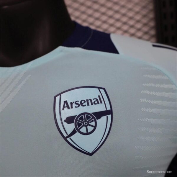 24/25 Player Version Arsenal Pre Match Light Blue Training Jersey - Image 3