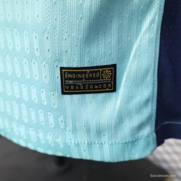 Player Version 25/26 Barcelona Blue 125Th Anniversary Mint Green Jersey with Navy Blue Stripe and Spotify Sponsor - Image 7