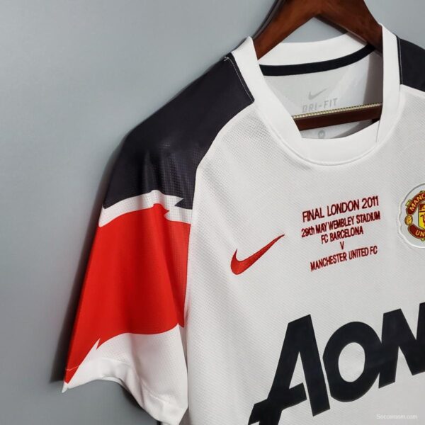 Retro 10/11 Manchester United in the Champions League version away Soccer Jersey - Image 3